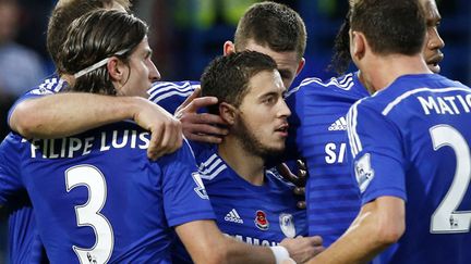 Le succès de Chelsea est avant tout collectif, comme le prouvent les treize différents buteurs depuis le début de saison.  (JUSTIN TALLIS / AFP)