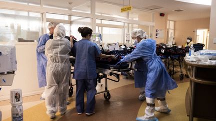 Dans une unité de soins intensifs du CHU de Pointe-à-Pitre, le 3 septembre 2021. (CARLA BERNHARDT / AFP)