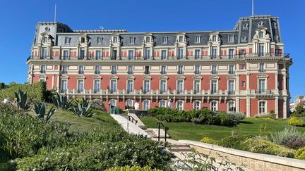 L'Hôtel du Palais à Biarritz le 5 juin 2022. (CAROLINE BLUMBERG / MAXPPP)