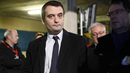 Floriant Philippot, vice-pr&eacute;sident du FN, &agrave; Uckange (Moselle), le 24 novembre 2014. (PATRICK KOVARIK / AFP)