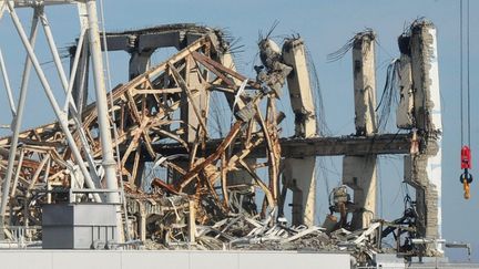 Le r&eacute;acteur n&deg; 3 de la centrale nucl&eacute;aire de Fukushima, tr&egrave;s endommag&eacute; apr&egrave;s le tsunami du 11 mars 2011 au Japon.&nbsp; (KYODO / MAXPPP)