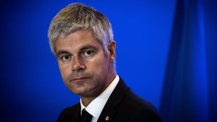 Laurent Wauquiez, président des Républicains, au siège du parti, à Paris, le 9 octobre 2018. (PHILIPPE LOPEZ / AFP)