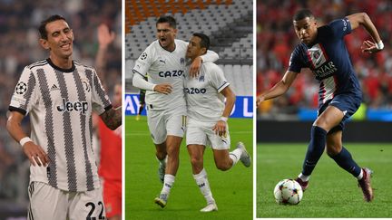 La Juventus d'Angel Di Maria, l'OM de Cengiz Ünder et Alexis Sanchez et le PSG de Kylian Mbappé connaissent des fortunes diverses en C1. (AFP)