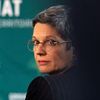 La députée EELV Sandrine Rousseau, à Strasbourg (Bas-Rhin), le 7 octobre 2022. (PATRICK HERTZOG / AFP)