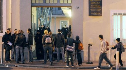 L'entrée du collège-lycée St-Joseph-Les-Maristes de Marseille où un lycéen à tenté de s'immoler par le feu le 18/01/2010 (AFP/GERARD JULIEN)