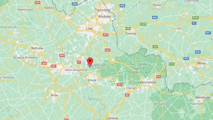 Le massacre s'est produit dans un pré privé de Leforest (Pas-de-Calais). (CAPTURE ECRAN GOOGLE MAPS)