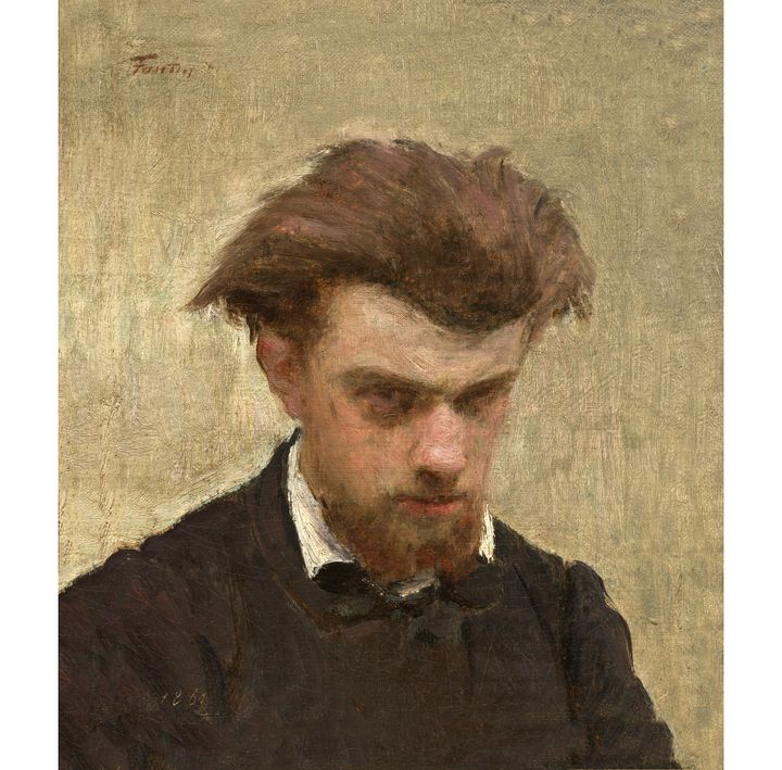 Henri Fantin-Latour, "Autoportrait, la tête légèrement baissée", 1861, Washington, National Gallery of Art
 (Courtesy National Gallery of Art, Washington)