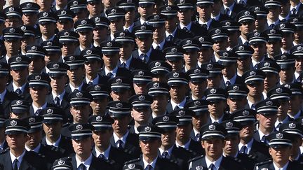 Des policiers turcs, à Ankara, la capitale turque, le 10 avril 2017. (ERCIN TOP / ANADOLU AGENCY / AFP)