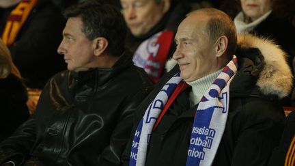 Vladimir Poutine pendant un match de la Russie, en 2010. (ALEKSEY NIKOLSKYI / RIA NOVOSTI)