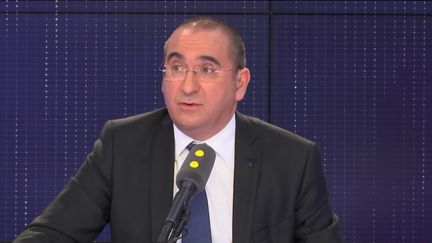 Le&nbsp;secrétaire d’État auprès du ministre de l’Intérieur, invité du "8h30 Fauvelle-Dély", lundi 11 février 2019.&nbsp; (FRANCEINFO / RADIOFRANCE)