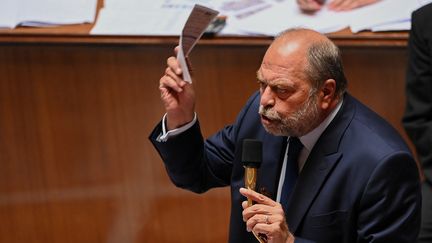 Le ministre de la Justice Eric Dupond-Moretti à l'Assemblée à Paris nationale le 2 août 2022. (ALAIN JOCARD / AFP)