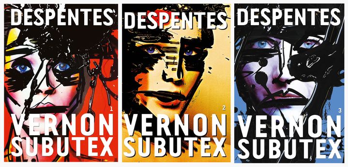 Les couvertures des trois tomes de "Vernon Subutex" publiés aux éditions Grasset entre 2015 et 2017. (GRASSET)