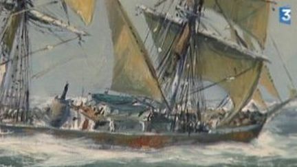 Une palette d&#039;embruns signée à l&#039;ancre du peintre de la Marine Roger Chapelet
 (Culturebox)