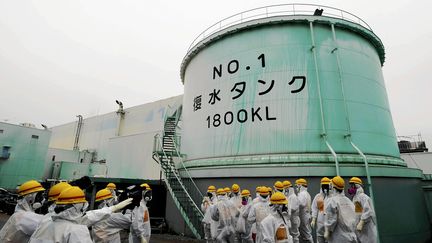 Le r&eacute;acteur n&deg;1 de la centrale nucl&eacute;aire de Fukushima (Japon), le 11 juin 2013. (THE YOMIURI SHIMBUN / AFP)