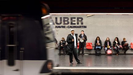 La gare d'Auber, à Paris. Une femme a accouché dans le RER A, lundi 18 juin 2018.&nbsp; (MAXPPP)