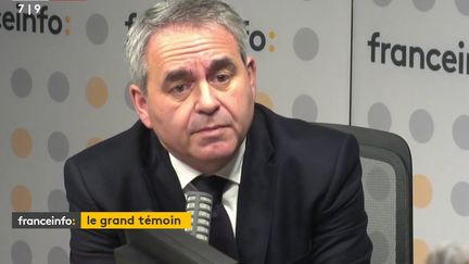 Xavier Bertrand, candidat à l'investiture LR pour l'élection présidentielle 2022, invité de franceinfo, lundi 29 novembre 2021. (FRANCEINFO / RADIOFRANCE)