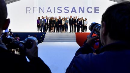 The launch of the Renaissance party in Paris, September 17, 2022. (JULIEN DE ROSA / AFP)