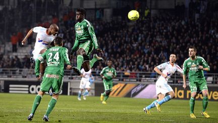 André Ayew place une tête victorieuse contre Saint-Etienne (CYRIL SOLLIER / MAXPPP)