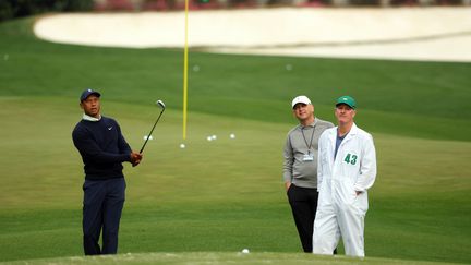 Tiger Woods lors d'un test sur le parcours d'Augusta, le 5 avril 2022. (ANDREW REDINGTON / GETTY IMAGES NORTH AMERICA)