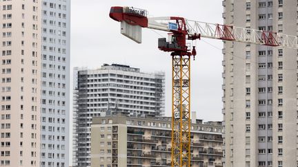 Des logements sociaux dans le XVIIIe arrondissement de Paris, en mars 2023. (VINCENT ISORE / MAXPPP)