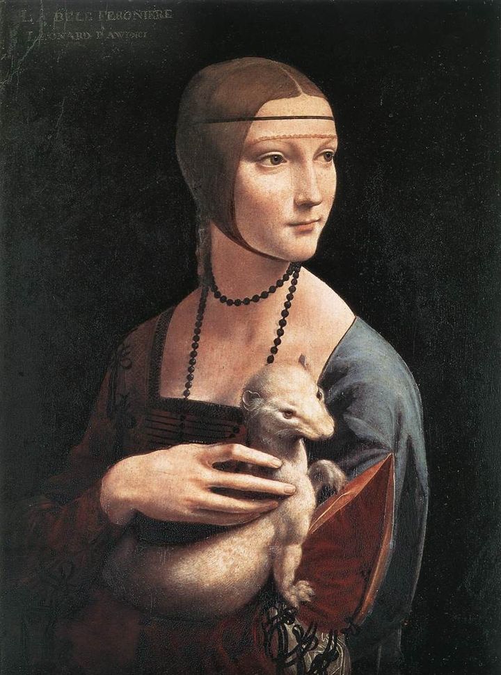 "La Dame à l'hermine", Léonard de Vinci
