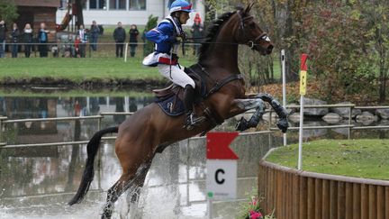 Maxime Debost, lors du concours complet 4 étoiles de Pau, le 6 novembre 2010. (SUIRE THIERRY / MAXPPP TEAMSHOOT)