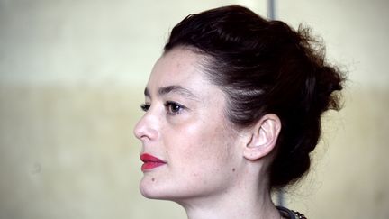 Aurélie Dupont, alors danseuse étoile, le 15 avril 2015 à Paris, lors de l'annonce de ses adieux à la scène.&nbsp; (BERTRAND GUAY / AFP)