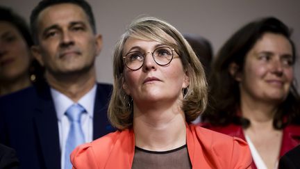 Marie-Pierre Vedrenne, tête de liste numéro 3 sur la liste LREM aux élections européennes, le 26 mars 2019. (VINCENT ISORE / MAXPPP)