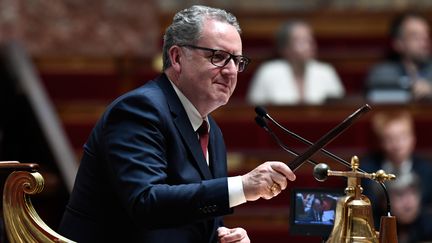 Le président LREM de l'Assemblée nationale, Richard Ferrand, le 22 mai 2019, lors de la séance de questions d'actualité au gouvernement, à Paris. (STEPHANE DE SAKUTIN / AFP)