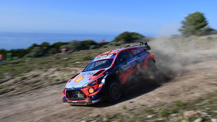 L'Espagnol Dani Sordo au volant de sa Hyundai  (MIGUEL MEDINA / AFP)