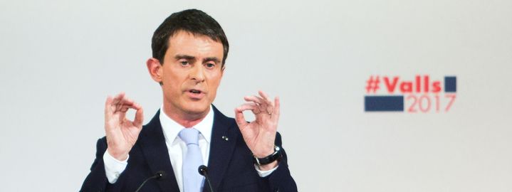 Manuel Valls, en campagne lors de la primaire de la gauche, le 20 janvier 2017. (ALEXANDR KRYAZHEV / SPUTNIK / AFP)