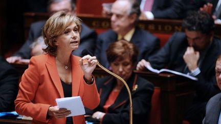 La ministre du Budget, Valérie Pécresse, lors des questions au gouvernement, le mardi 8 novembre. (MARTIN BUREAU / AFP)