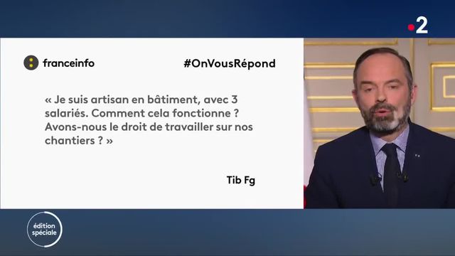 Edouard Philippe répond à un internaute de franceinfo.fr