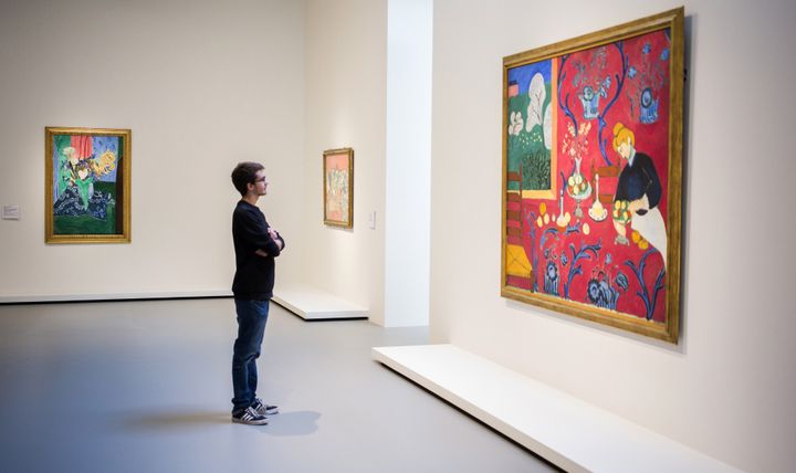 Visite à la l'exposition consacrée à la Collection Chtchoukine, à la Fondation Vuiton, octobre 2016
 (MARTIN BUREAU / AFP)