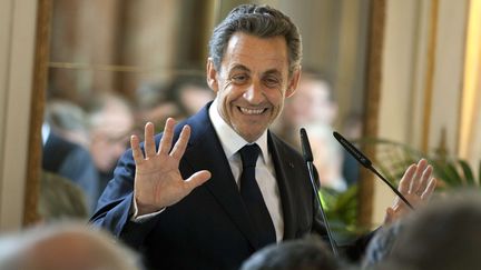 L'ancien chef de l'Etat Nicolas Sarkozy, lors d'une c&eacute;r&eacute;monie &agrave; Bruxelles (Belgique), le 27 mars 2013. (VIRGINIA MAYO / AP / SIPA)