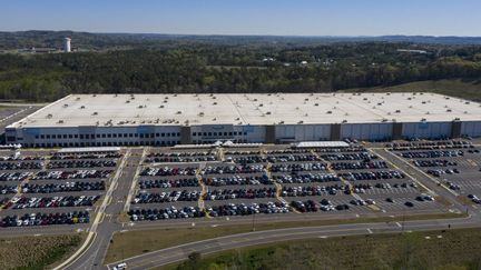 Le site d'Amazon à Bessemer, en Alabama, le 29 mars 2021. (PATRICK T. FALLON / AFP)