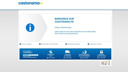 Capture d'écran du site internet de Castorama, victime d'un acte de malveillance le 8 juin 2016. (castorama)