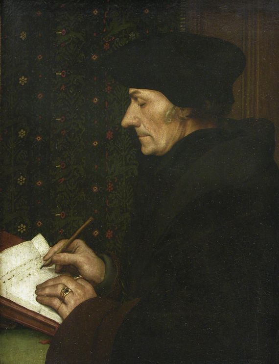 "Erasme", d'Hans Holbein (1497-1543), dit le Jeune, mus&eacute;e du Louvre. (2005 MUSEE DU LOUVRE / ANGELE DEQUIER)