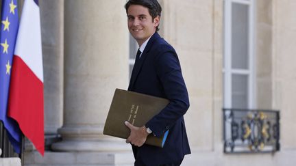 Gabriel Attal on July 4, 2022 at the Elysée.  (LUDOVIC MARIN / AFP)