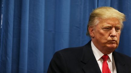 Donald Trump lors d'un meeting à l'Université de l'Iowa (Etats-Unis), le 26 janvier 2016. (JOE RAEDLE / GETTY IMAGES NORTH AMERICA / AFP)