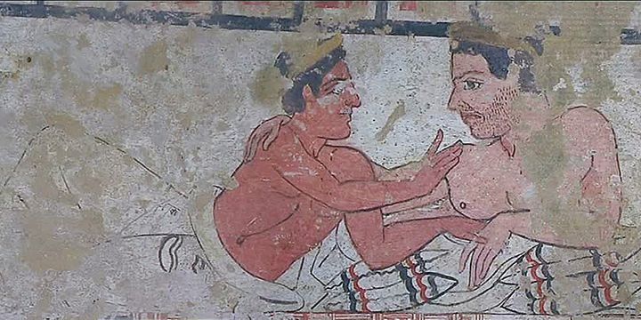 Extrait d'une fresque Etruque exposée à Meymac 
 (France Télévision/culturebox)