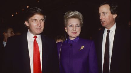 Sur cette photo d'archives figurent Donald Trump (à gauche), sa sœur Maryanne Trump Barry (au centre) et son frère Robert Trump (à droite). (MAXPPP)