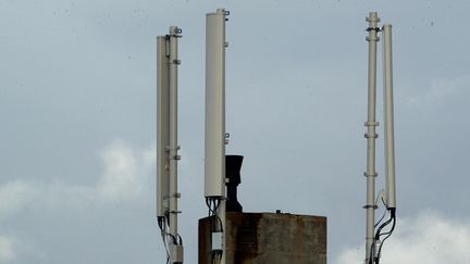 Une antenne relais dans la Drôme le 2 janvier 2005. (STEPHANE MARC / MAXPPP)