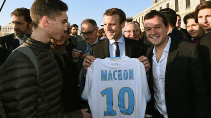 Emmanuel Macron lors d'un déplacement à Marseille en novembre 2016.