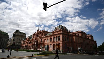 The Casa Rosada presidential palace, in Buenos Aires, November 20, 2023. (LUIS ROBAYO / AFP)