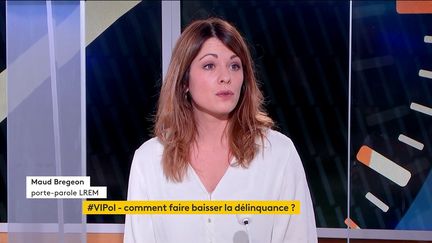 Maud Bregeon, jeudi 17 février sur franceinfo. (FRANCEINFO)