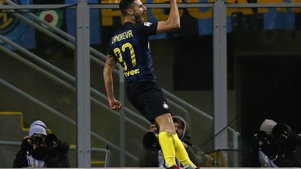 Le joueur de l'Inter Milan Antonio Candreva (MARCO BERTORELLO / AFP)