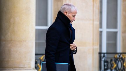 Le ministre de la Culture Franck Riester à l'Elysée (Paris), le 12 février 2020.&nbsp; (XOSE BOUZAS / HANS LUCAS / AFP)