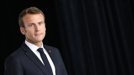 Emmanuel Macron à Quimper (Finistère), le 21 juin 2018. (LUDOVIC MARIN / AFP)