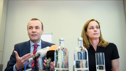 Manfred Weber, membre du CSU et président du groupe PPE (droite et centre-droit) au Parlement européen, le 17 mai 2019 à Berlin (Allemagne).&nbsp; (GREGOR FISCHER / DPA)